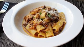 Pasta alla Genovese  Rigatoni with GenoveseStyle Meat Sauce [upl. by Boony]