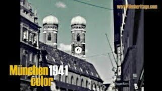 München 1941 color  Munich during WWII  Starnberger See  private footage [upl. by Sidra949]