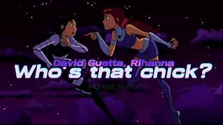 David guetta Rihanna  Whos that chick sped up  lyrics [upl. by Ahsatel200]