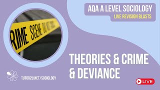 Theories of Crime amp Deviance  AQA A Level Sociology Revision for 2024 [upl. by Awram]