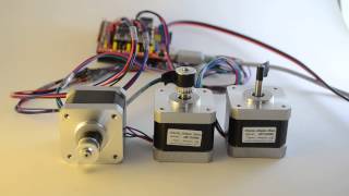 Wantai 42BYGHW609 stepper motor testing with Arduino cnc shield and GRBL with DRV8825 drives [upl. by Allissa]