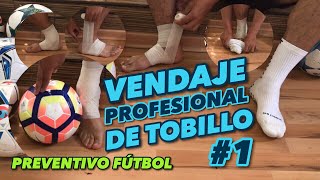 VENDAJE preventivo de TOBILLO para jugar FÚTBOL 1  VENDA ELÁSTICA [upl. by Kehoe]