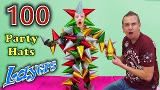 100 Layers of Party Hats Crazy Challenge Accepted [upl. by Eirahs]