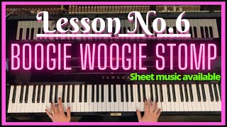 Boogie Woogie piano lesson Very easy to follow [upl. by Nneb]