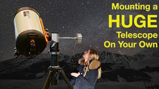 How to handle a huge telescope OTA  One person Celestron C14 Assembly [upl. by Romonda961]