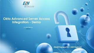 ENH iSecure Okta Advanced Server Access Integration  Demo [upl. by Arahas]