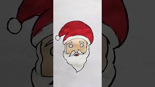 Santa Claus Mask Acrylic Painting For Kids santa mask painting trending shorts viralvideo [upl. by Nozicka]