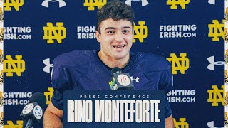 Rino Monteforte  Spring Practice Press Conference 32724  Notre Dame Football [upl. by Naarah]