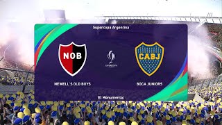 Modo carrera jugador Argentina 2024 Supercopa Argentina Newells Old Boys vs Boca Juniors [upl. by Aiclef]