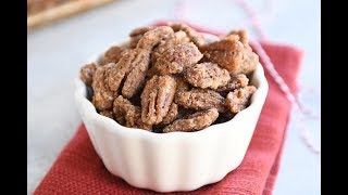 Easy Cinnamon and Sugar Candied Pecans [upl. by Berti892]