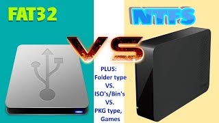 PS3 Detailed Explanation NTFS vs Fat32 whats best  Backed up games Folder type vs ISO vs PKG [upl. by Charlton591]