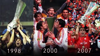 1998  2008 Uefa Cup Finals and Winners [upl. by Rondon330]