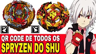 QR CODES DE TODOS OS SPRYZEN DO SHU KURENAI  BEYBLADE BURST APP [upl. by Bogey]