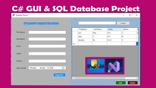 C Students Record Management System  Windows form Application  Project Source Code  Part1 [upl. by Latt]