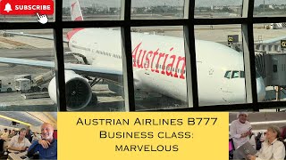 Austrian Airlines B777 Business Class Marvellous [upl. by Aniretac]