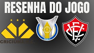 CRICIUMA X VITORIA  BRASILEIRÃO 2024 [upl. by Beghtol215]