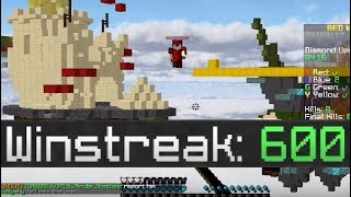 bedwars 600 winstreak meets fly hacker [upl. by Neelia]