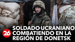 GUERRA RUSIAUCRANIA  Soldado ucraniano defiende su posición en la región de Donetsk [upl. by Lednam120]