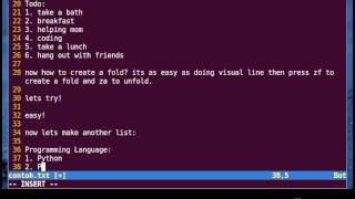 Vim Tutorial  Code Folding Manual Method [upl. by Schaeffer]