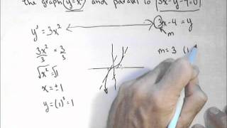 Finding a Tangent Line Parallel to a Given Line [upl. by Cony]