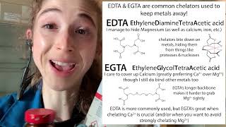 Chelators in the lab EDTA amp EGTA biochemistry [upl. by Sheply]