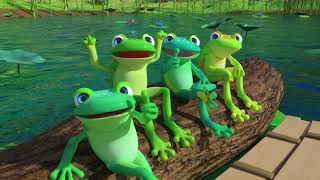 Five Little Speckled Frogs song poem cartoon cocomelon [upl. by Ardet]