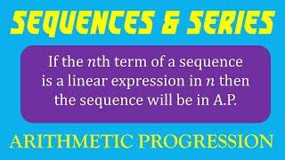 15  Sequences and Series  Introduction to Arithmetic Progression [upl. by Ahtelrac]