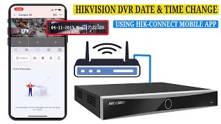 How to configure or change the date and time on a Hikvision DVR HVR using the HikConnect mobile app [upl. by Newberry]