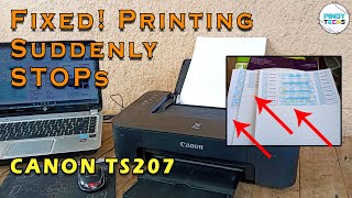 CANON TS207 HOW To Fix Printing Suddenly Cuts Off  PinoyTECHs Tagalog [upl. by Rett]