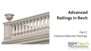 BIM  Revit  Classical Baluster Railing [upl. by Htebsle923]