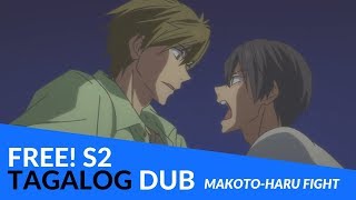 MakoHaru fight  Free Eternal Summer Tagalog dub [upl. by Tacye]