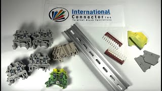 How to use the gray terminal block kit with Dinkle DIN rail DK25N blocks and accessories [upl. by Annekahs]