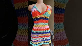 Easy crochet mesh dress tutorial for beginners crochetdress crochetmeshdress [upl. by Otinauj]