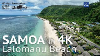 Lalomanu Beach Samoa  4K Aerial Drone Views [upl. by Carina]