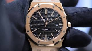 Audemars Piguet Royal Oak 15400OROO1220OR01 18K ROSE GOLD Luxury Watch Review  Chronostore [upl. by Rosa]