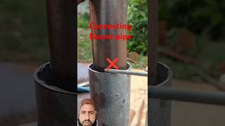 How to connect small pipe with large pipe  roundpipewelding ironwelding viralshort pipewelding [upl. by Meadow360]