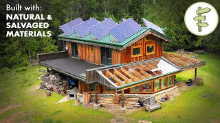 Fascinating OffGrid Home Built with Natural amp Salvaged Materials  Eco Village Living [upl. by Melda105]