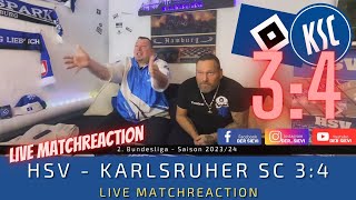 LIVE HSV  Karlsruher SC 34  Match Reaction [upl. by Acinonrev]