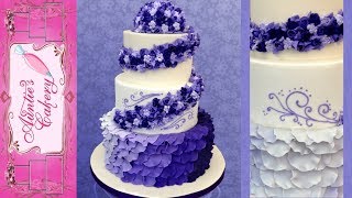 Purple Petal Wedding Cake [upl. by Eceirahs]