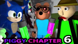 PIGGY VS BALDI amp SONIC chapter 6 roblox game horror [upl. by Anner]