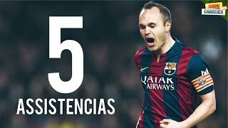 As 5 ASSISTÃŠNCIAS mais ABSURDAS de ANDRES INIESTA [upl. by Garcon]