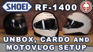 Shoei RF1400 Unbox Cardo and Motovlog setup [upl. by Yraeg]