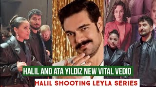 Sila Turkoglu and Ata Yildiz New Viral vedio Halil Ibrahim Ceyhan Shooting Leyla Series [upl. by Lledraw883]