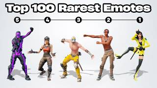 The Top 100 RAREST Fortnite Emotes [upl. by Fleta]