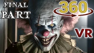 Clown Horror 360 Video  PART 4  Art the Clown amp Pennywise  Scary Asylum Nightmare VR Video [upl. by Nerak]