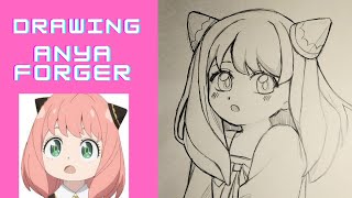 How to draw Anya Forger  Spy x Family [upl. by Ahsaele]