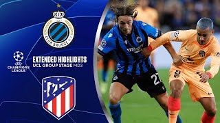 Club Brugge vs Atlético Madrid Extended Highlights  UCL Group Stage MD 3  CBS Sports Golazo [upl. by Eelan]