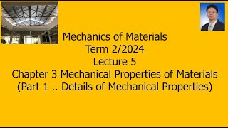 05 Ch 3 Mechanical Properties of Materials Part 1 Mech of Materials Inter Prog 2 2024 Nov0 2024 [upl. by Pentheas]