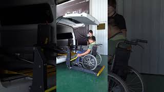 Wheelchair lift platform assists people with limited mobility to travel freelyAccessibleVehicle [upl. by Clougher]