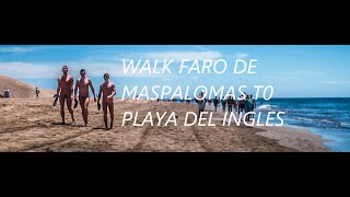 Walk from Maspalomas Beach to Playa del Ingles December2019 Gran Canaria [upl. by Xilef955]